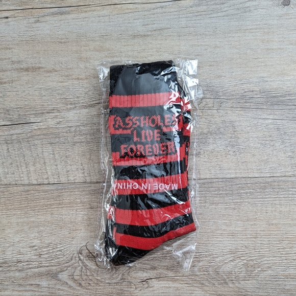 Assholes Live Forever Linda Finegold ALF Socks - Picture 1 of 3